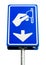 Isolated blue parking payment sign