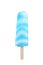 Isolated blue raspberry and vanilla popsicle