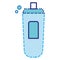 Isolated blue shampoo bottle cleanliness icon Vector