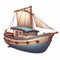 isolated boat trip clipart whit background