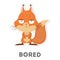 Isolated bored squirrel.