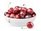 Isolated bowl of cherries