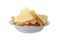 Isolated bowl of nacho chips