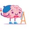 Isolated brain birthday emoji