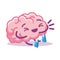 Isolated brain laugh emoji