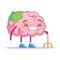 Isolated brain old emoji