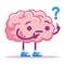 Isolated brain question emoji