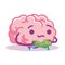 Isolated brain sick emoji