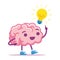 Isolated brain think emoji