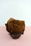 Isolated Bran Muffin Wrapped in Paper
