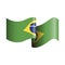 Isolated Brazilian flag