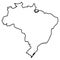 Isolated Brazilian map