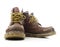 Isolated Brown Construction Work Boots