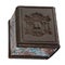 Isolated Brown Leather Prayer Book Siddur Standing Up on White