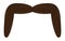 Isolated brown mustache