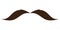 Isolated brown mustache