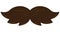 Isolated brown mustache