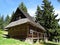 Isolated Cabin in Mountains Surrounded by Forrest