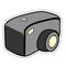 Isolated camera dotted sticker