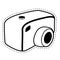Isolated camera dotted sticker
