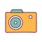 Isolated camera line and fill style icon vector design