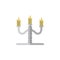 Isolated Candelabrum Flat Icon. Candlestick Vector Element Can Be Used For Candelabrum, Candlestick, Candle Design