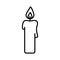 Isolated candle icon