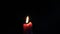 Isolated Candlelight against black background