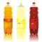 Isolated carbonated drinks bottles set