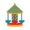 Isolated carnival carousel with coffe cups icon