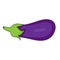 Isolated Cartoon Eggplant.