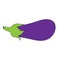 Isolated Cartoon Eggplant.