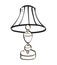 Isolated cartoon lamp symbol. Illustration