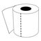 Isolated Cartoon Toilet Paper Roll