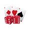 Isolated casino poker cards