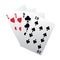 Isolated casino poker cards