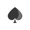 Isolated casino spades flat design