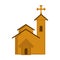 Isolated catholic church image