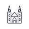 Isolated catholicism church vector design