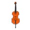 Isolated cello icon. Musical instrument