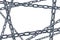 Isolated chain links 3d