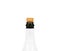 Isolated champagne bottle on white