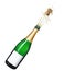 Isolated champagne bottle on a white background