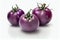 Isolated Cherokee Purple Tomato on a white background.