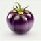 Isolated Cherokee Purple Tomato on a white background.