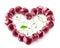 Isolated cherries heart