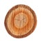 Isolated cherry tree round slice