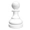 Isolated chess piece 3d illustration