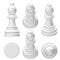 Isolated chess piece 3d illustration