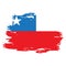 Isolated Chilean flag